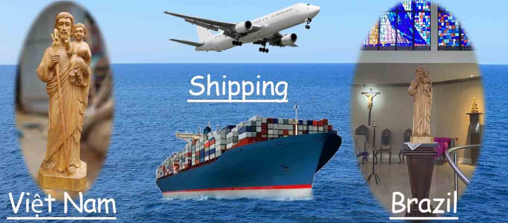 Vận chuyển tượng gỗ Công Giáo đi nước ngoài Chuyển tượng gỗ Công Giáo từ Việt Nam đi Brazil