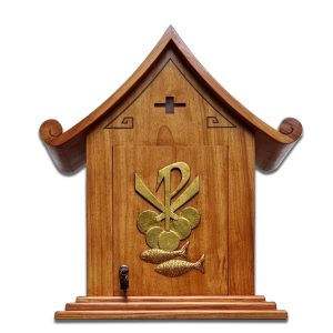 5 mẫu Nhà Tạm bằng gỗ cho Nhà Dòng và Nhà Thờ Nhà Tạm 5 bánh 2 cá – NT06