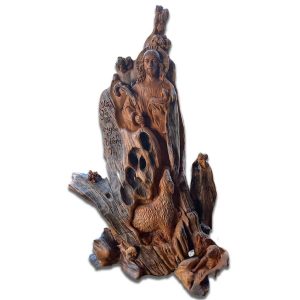 Tượng Chúa Chiên Lành – GS06 Tượng Chúa Chiên Lành khắc từ rễ Trai tự nhiên