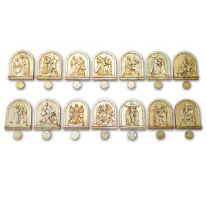 Chặng đàng Thánh Giá, bằng gỗ, 30cm, dạng mái vòm