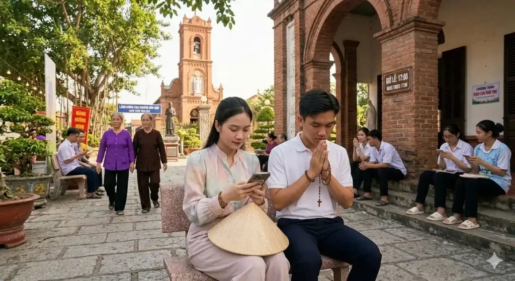 Gen Z đi lễ Làm sao để không 'check-in' ảo mà chạm được Chúa thật