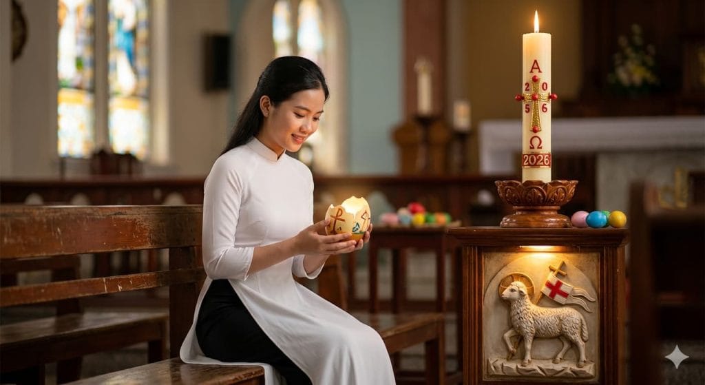 Giải mã các biểu tượng Phục Sinh Trứng, Nến Phục Sinh và Chiên Thiên Chúa