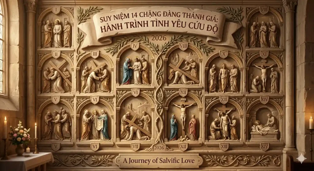 Suy niệm 14 Chặng Đàng Thánh Giá: Hành trình tình yêu cứu độ 2026 Suy niệm 14 Chặng Đàng Thánh Giá Hành trình tình yêu cứu độ 2026